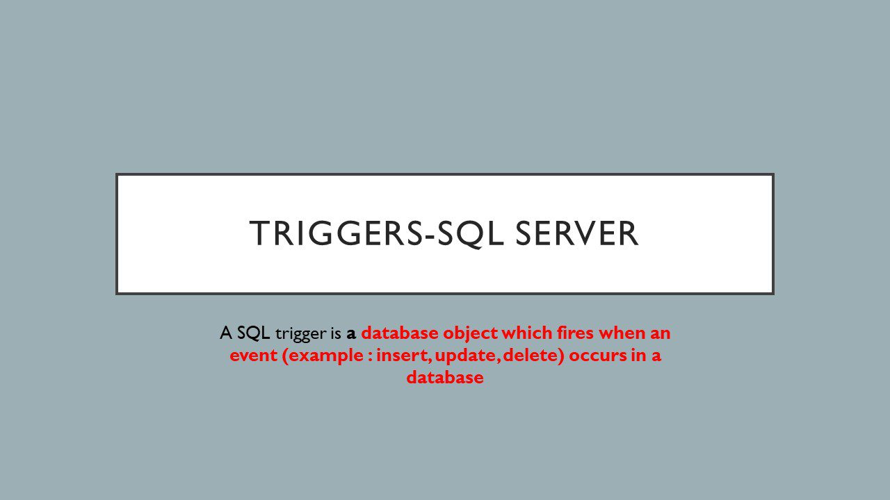 Trigger _SQL Server