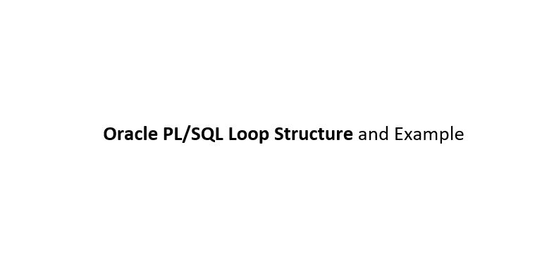 Oracle PLSQL Loop
